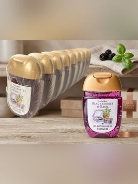 BBW Blackberries & Basil PocketBac Hand Sanitizer 1 oz Sealed Lot of 9